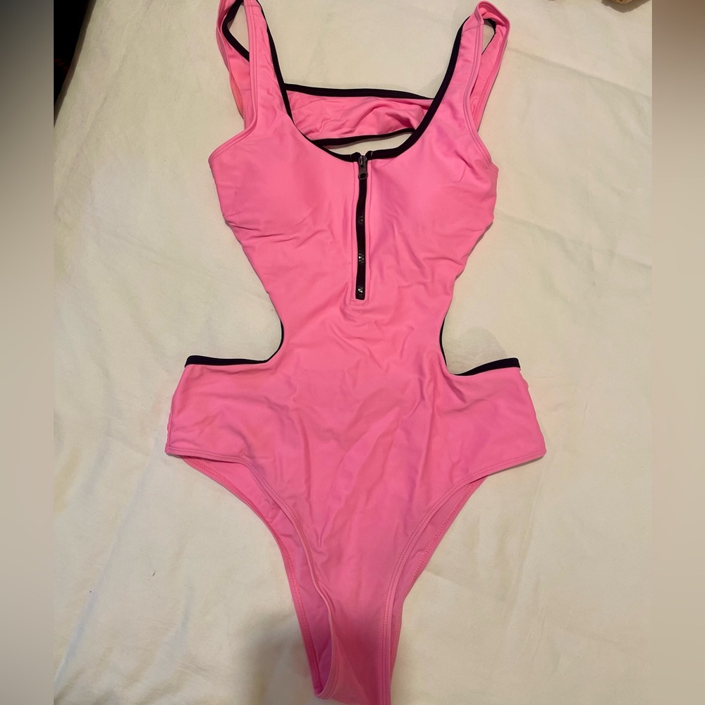 Barbie Pink Cutout One-Piece Swimsuit